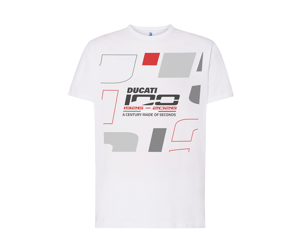 Koszulka DUCATI100 celebrate D.O.C. Poland biała